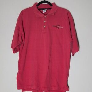 Vintage Indiana University Hoosiers Polo Shirt Men's Size M Embroidered Red